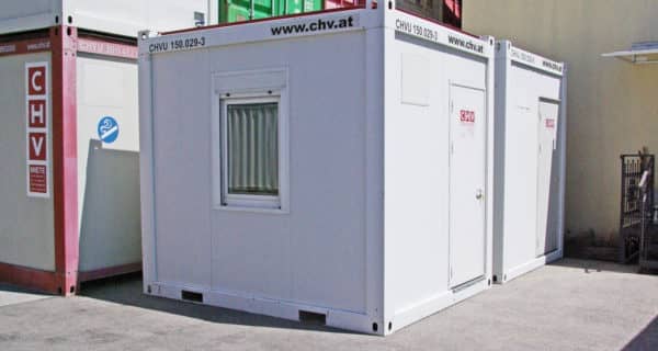 CHV Gebrauchtmarkt 10ft Bürocontainer gebraucht, linke Ausführung
