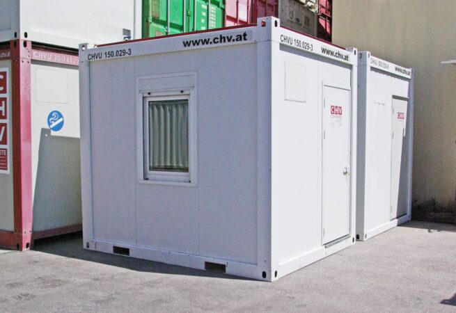 CHV Gebrauchtmarkt 10ft Bürocontainer gebraucht, linke Ausführung