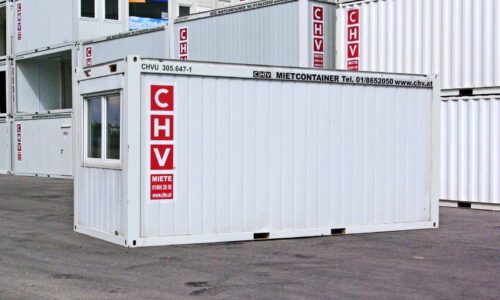 CHV Gebrauchtmarkt 20ft Bürocontainer gebraucht mit stirnseitig ausgeführte Fenster