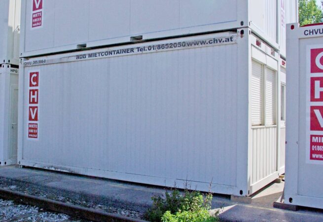 CHV Gebrauchtmarkt 20ft Bürocontainer mit stirnseitige Fenster gebraucht