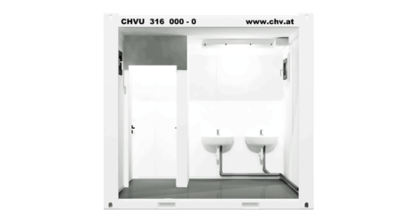 CHV-150DU 10 fuß Duschcontainer - innen