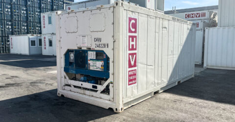 Zustand: gebraucht (defekt) • Farbe: grauweiß RAL9002 • 20ft Kühlcontainer (Reefer) • Kühlaggregat DEFEKT! • € 2.950,-
