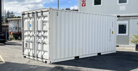 Zustand: gebraucht | CHVU 095.341-2 • 20ft (6m) Stahl Seecontainer ISO normiert • Stahldoppeltür • Holzfußboden • Farbe: weiß • € auf Anfrage
