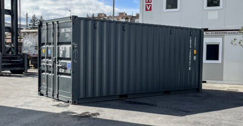 Zustand: gebraucht • 20ft (6m) Stahl Seecontainer ISO normiert • Holzfußboden • Easy-Open • Farbe: Anthrazit • € auf Anfrage