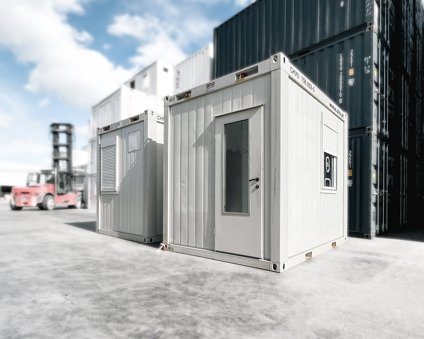 CHV-Container | 10 Fuss Bürocontainer Kassa-Container kaufen neu oder gebraucht mieten Depot-Wien, Österreich-EU