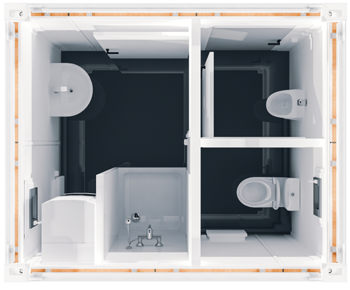 Sanitärcontainer mieten oder kaufen 10 Fuß | 6 Meter