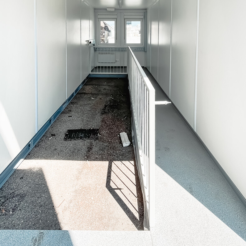 Treppen Container mieten 2x6 Meter UG
