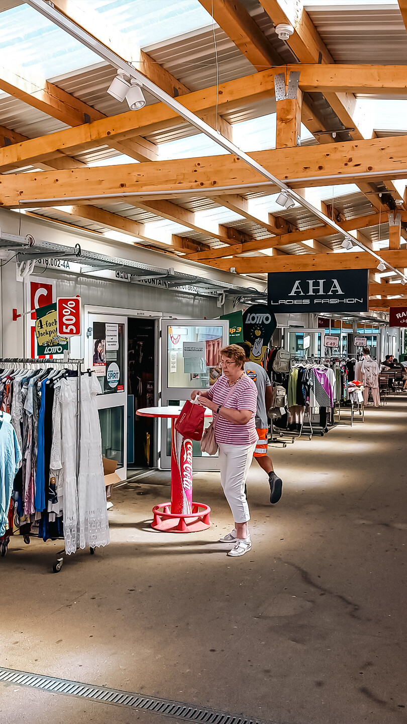 Dachkonstruktion Shopping-Passage Wien