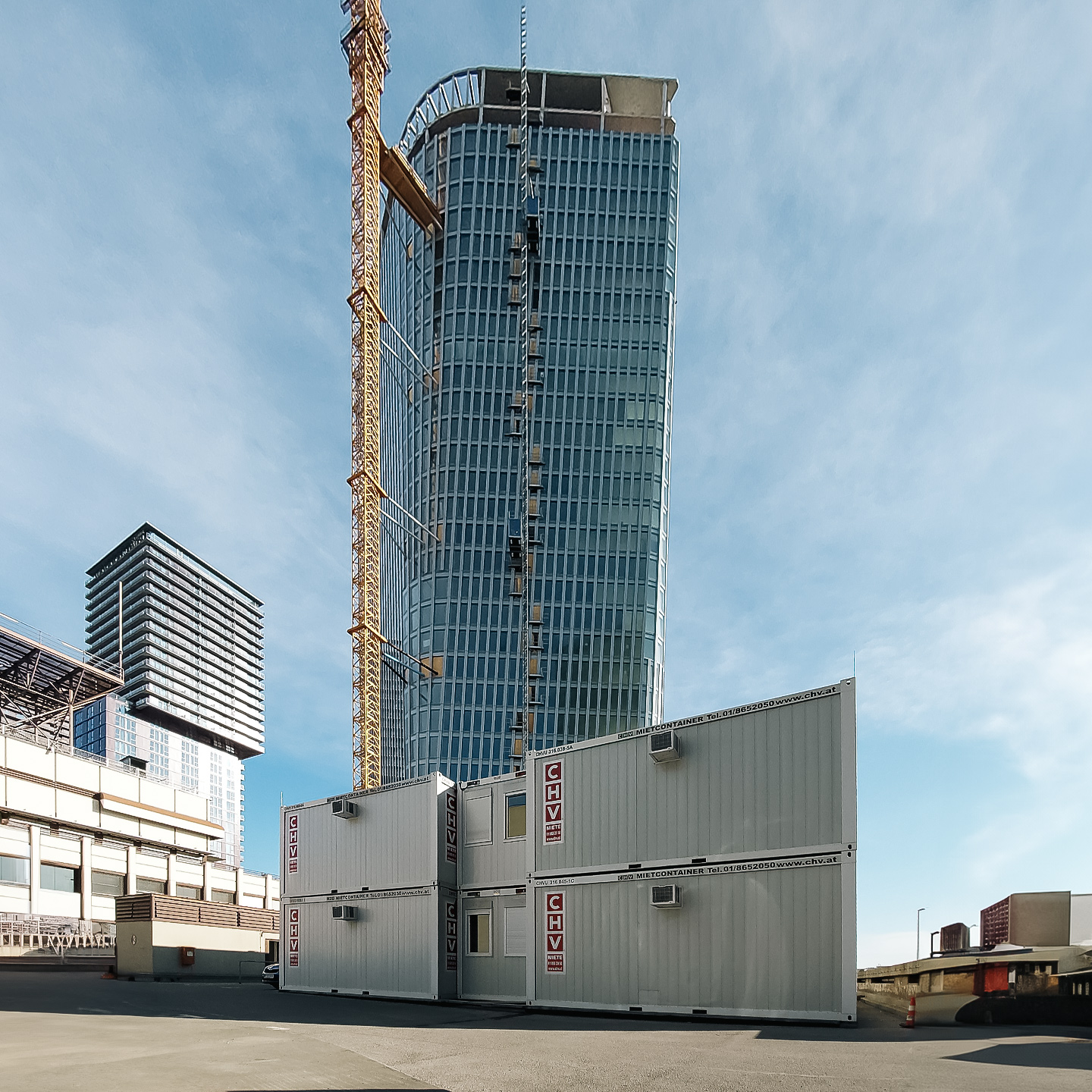 Zweistöckiges Baubüro Austrocontrol Wien