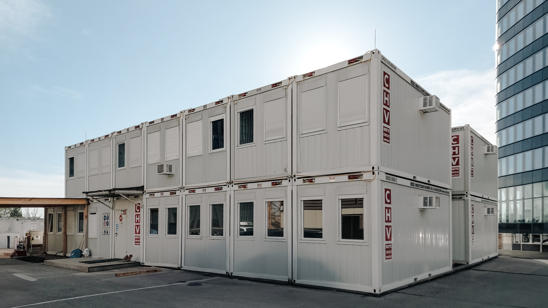 Zweistöckiges Baubüro