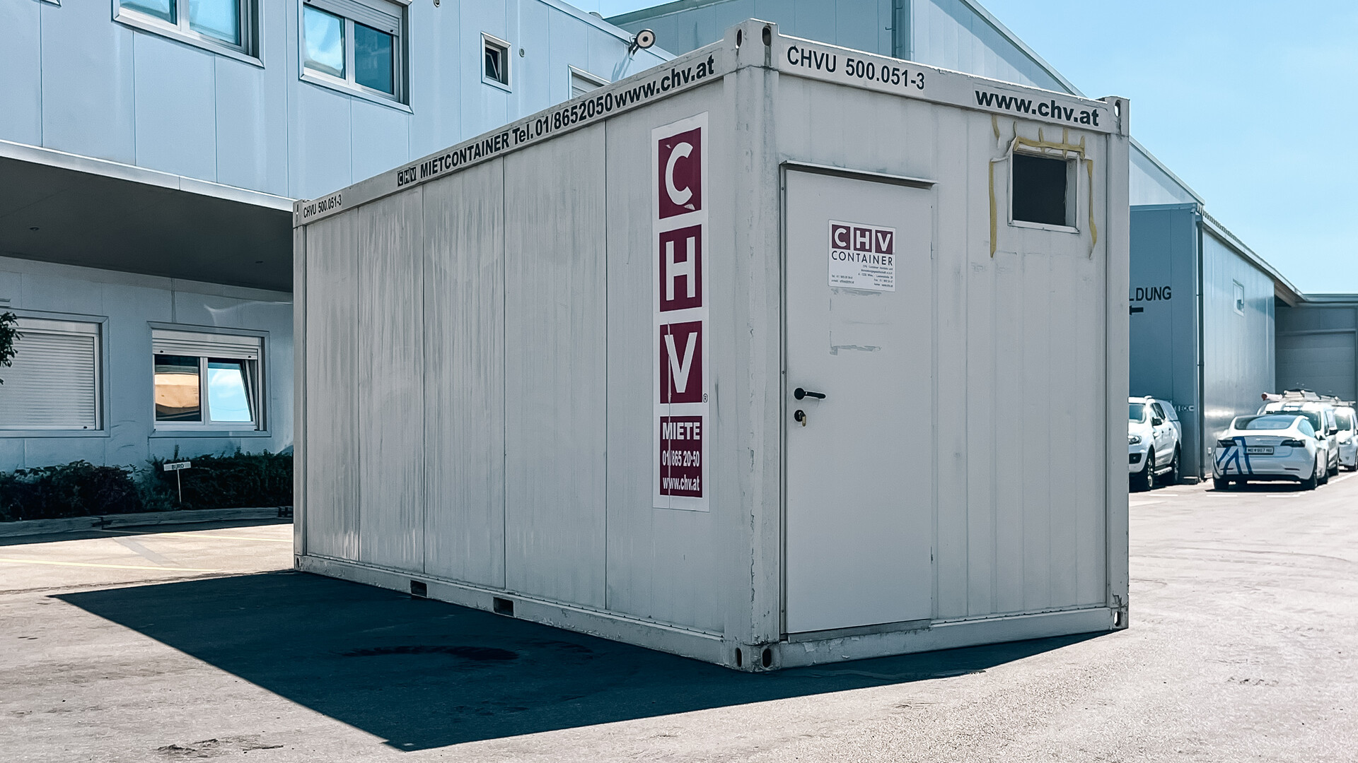 Mannschaftscontainer gebraucht frontal Ansicht