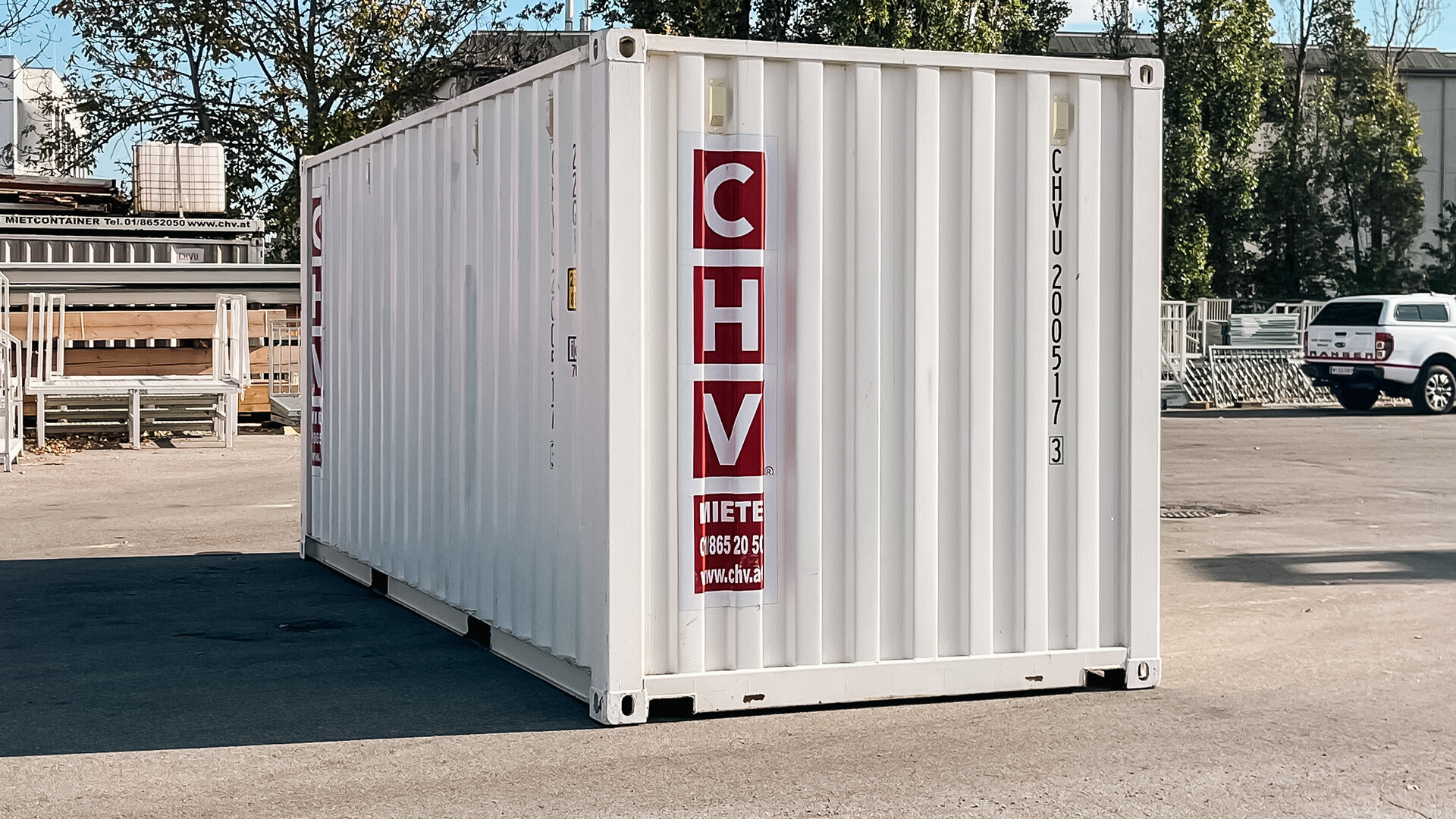Used 20-ft ISO shipping container with cargo doors