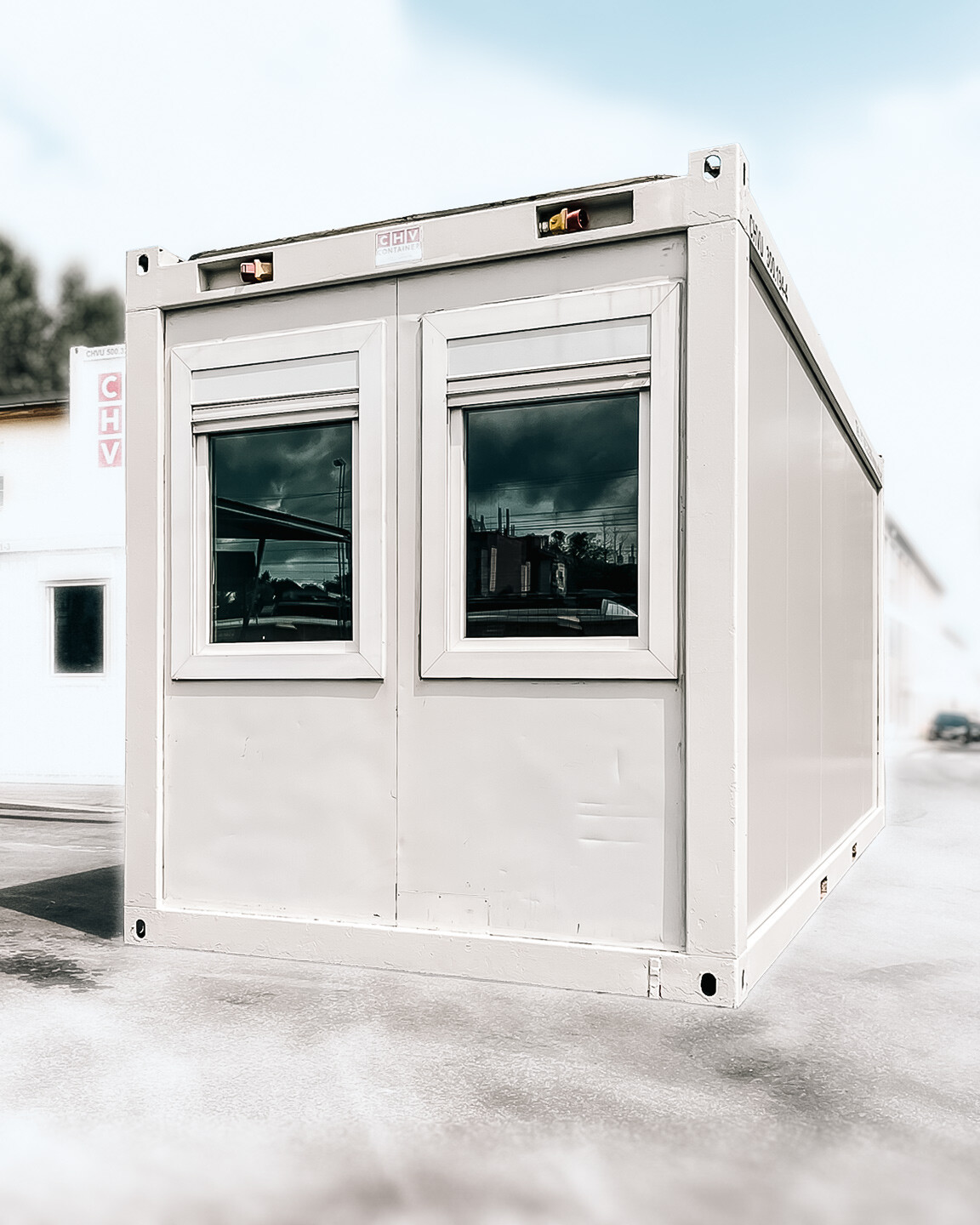 Frontansicht Mannschaftscontainer gebraucht 20 Fuß